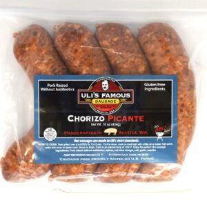 Uli's Famous Sausage Chorizo Picante Spicy Sausage Seattle WA