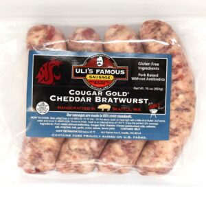 Uli's Famous Cougar Gold Cheddar Bratwurst Best - Sausage Company Seattle WA