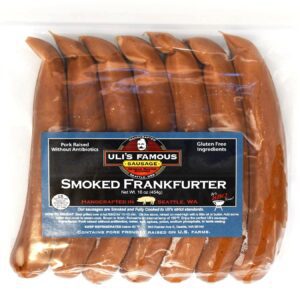 Uli's Famous Sausage Smoked Frankfurter Special Sausage Seattle WA